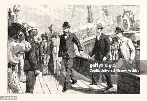 Lord Randolph Churchill'S First Step On African Soil: Landing At Table Bay From The Steam Tug Tiger