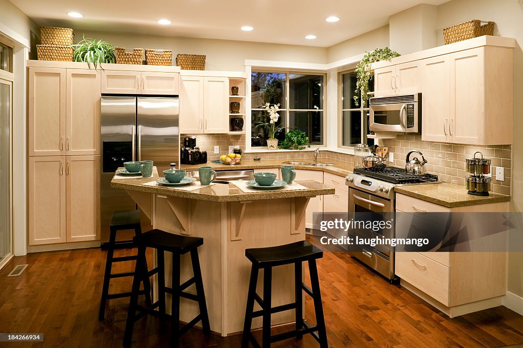 Well designed, bright kitchen in modern home