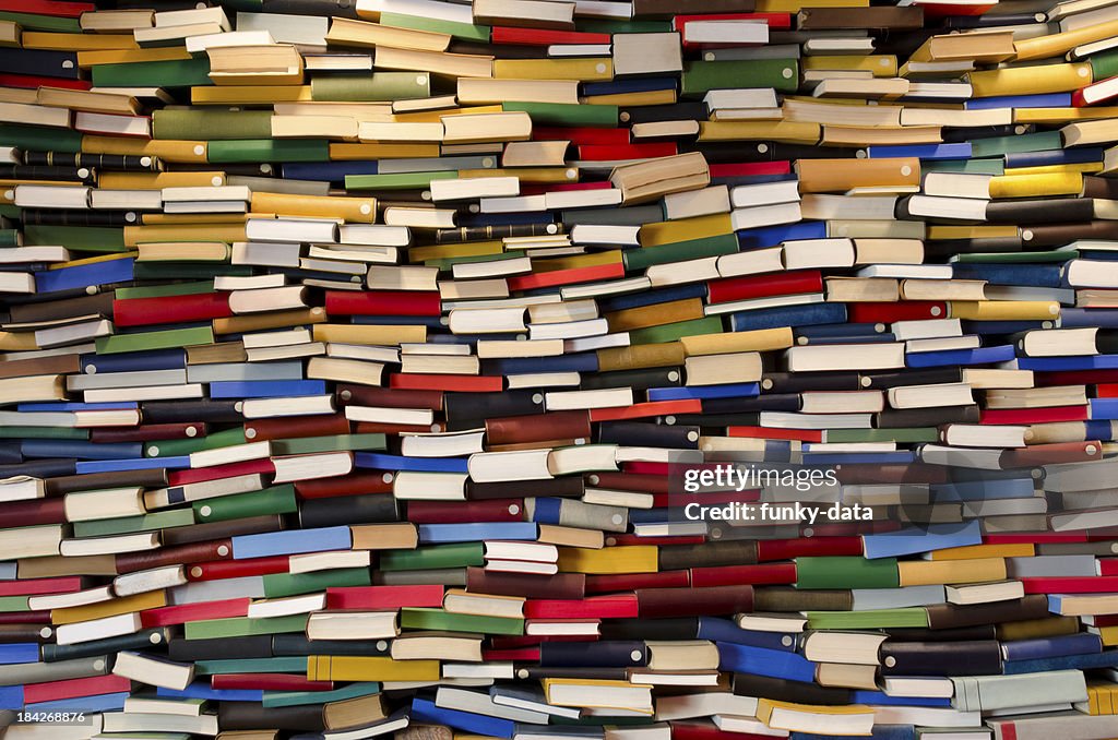 Huge stack of books - Book wall