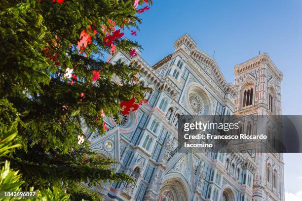 christmas in florence, tuscany, italy - yule marble stock pictures, royalty-free photos & images