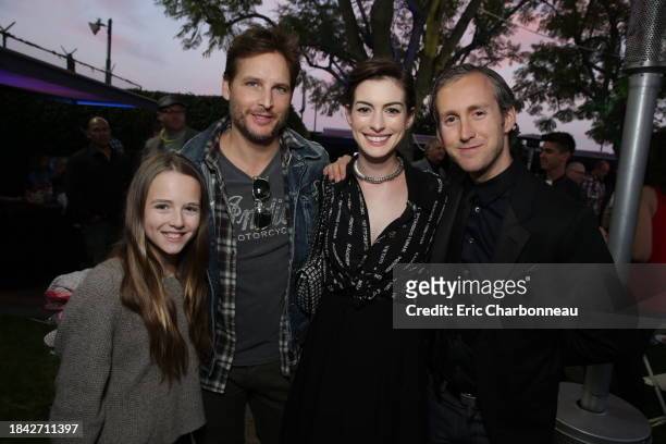 Lola Ray Facinelli, Peter Facinelli, Anne Hathaway and Adam Shulman seen at Lollipop Theater Network's "A Night Under the Stars" at Nickelodeon...