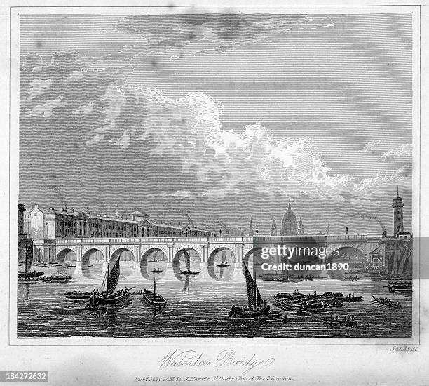 waterloo bridge - waterloo bridge stock illustrations