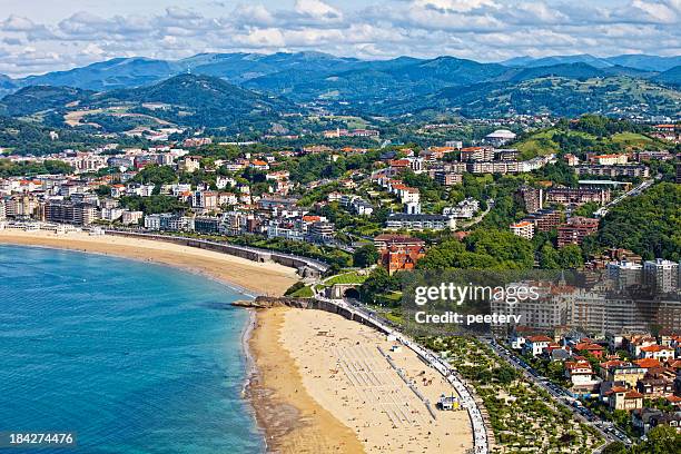 panorama de san sebastian. - san sebastián españa - fotografias e filmes do acervo