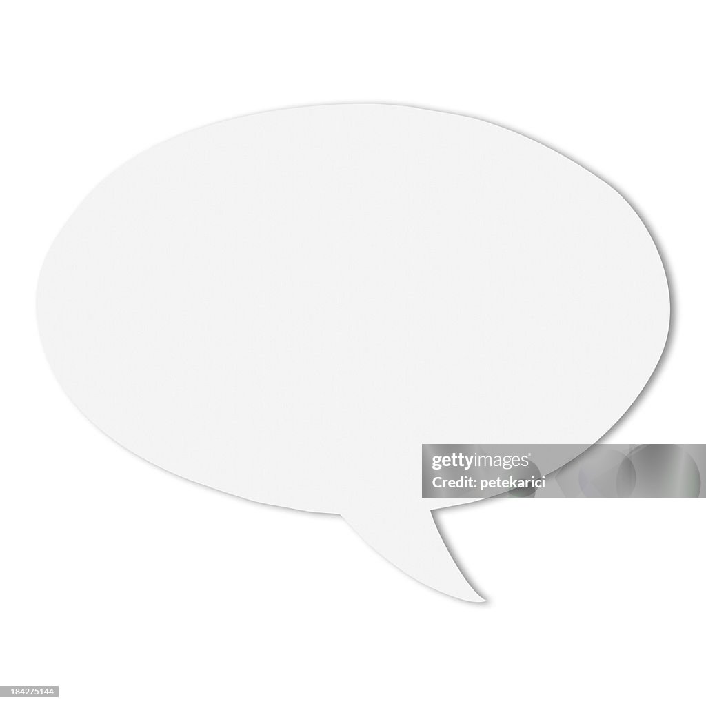 Blank White Speech Bubbles