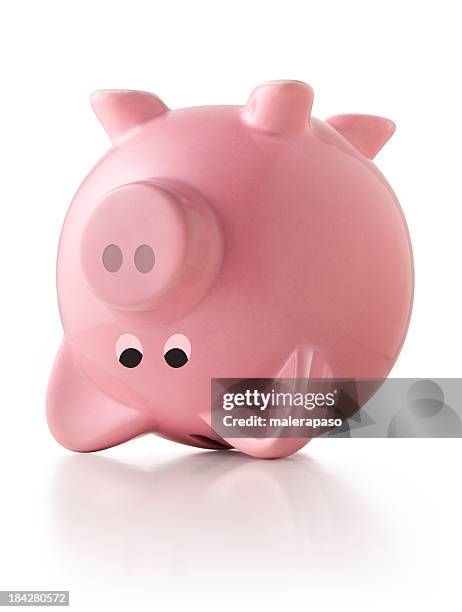 piggy bank upside down - dolours price stock pictures, royalty-free photos & images