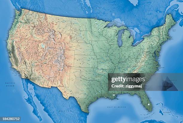 usa map - cartography 個照片及圖片檔