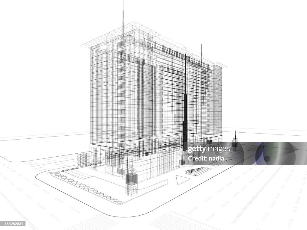 3 D arquitectura abstracto