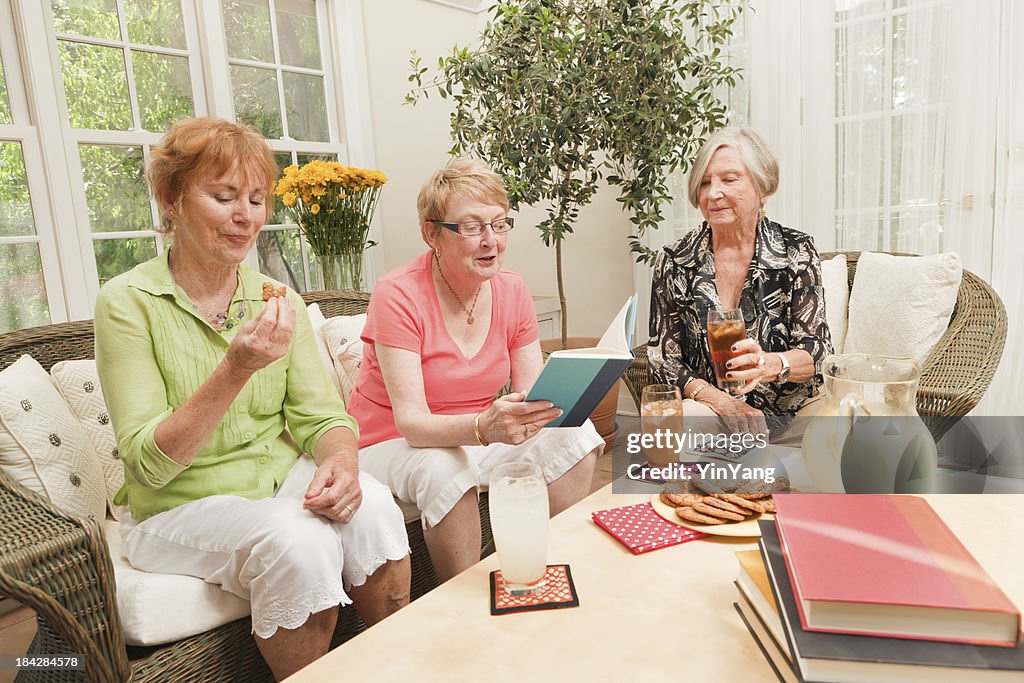 Senior Women Social Gathering Reading in Book Club Hz