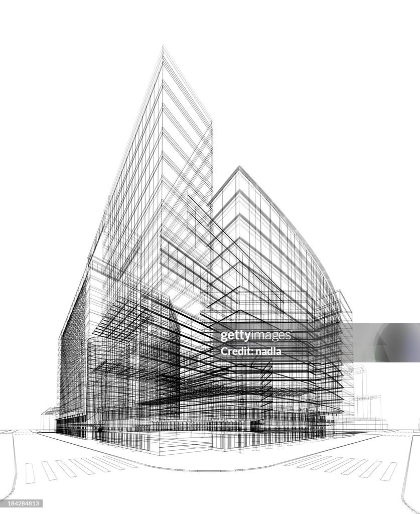 3 D abstrato arquitectura