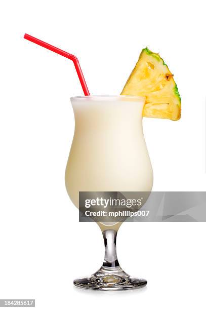 pina colada - coconut isolated stock-fotos und bilder