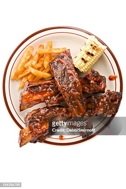beef rib dinner - spareribs stock pictures, royalty-free photos & images