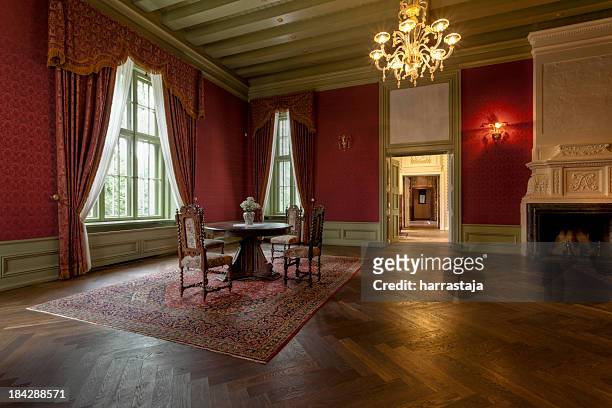 interior room of an old manor house - stately home interior stock pictures, royalty-free photos & images