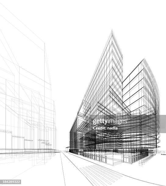 Abstract Commercial Building Design 232 Commercial Building Wireframe Stock Photos, High-Res Pictures, and ...