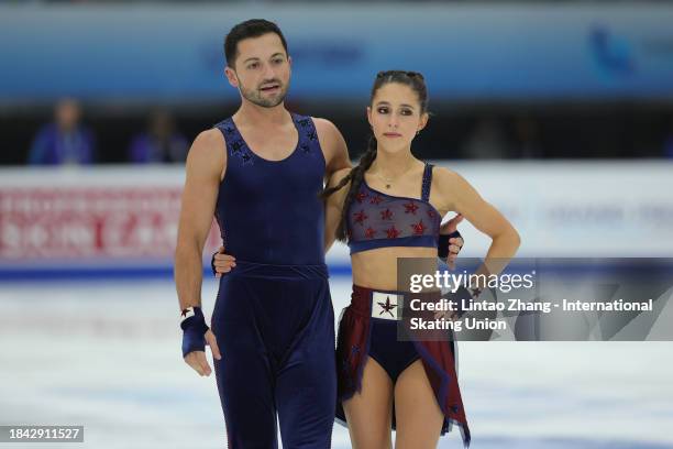 Lilah Fear and Lewis Gibson of Great Britain competes in the Ice Dance Free Dance during day three of the ISU Grand Prix of Figure Skating Final at...