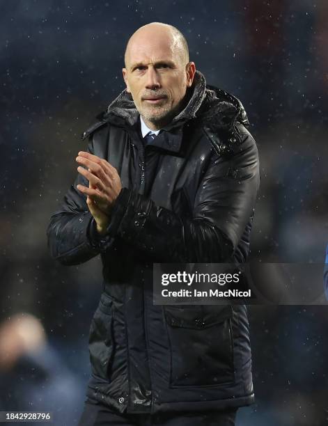 Rangers manager Philippe Clement is seen during the Cinch Scottish Premiership match between Rangers FC and Dundee FC at Ibrox Stadium on December...