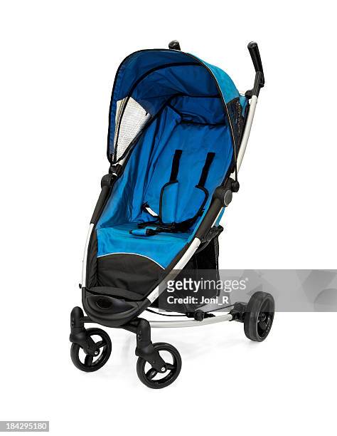 blue baby strollers - stroller stock pictures, royalty-free photos & images