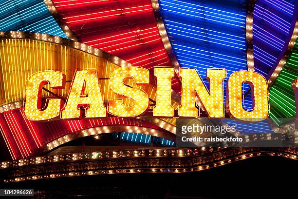 casino sign - casino stockfoto's en -beelden