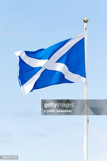 national flag of scotland - scottish flag stock pictures, royalty-free photos & images