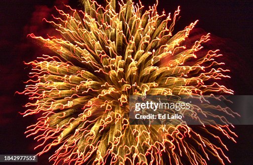 Exploding Fireworks At Night High-Res Stock Photo - Getty Images