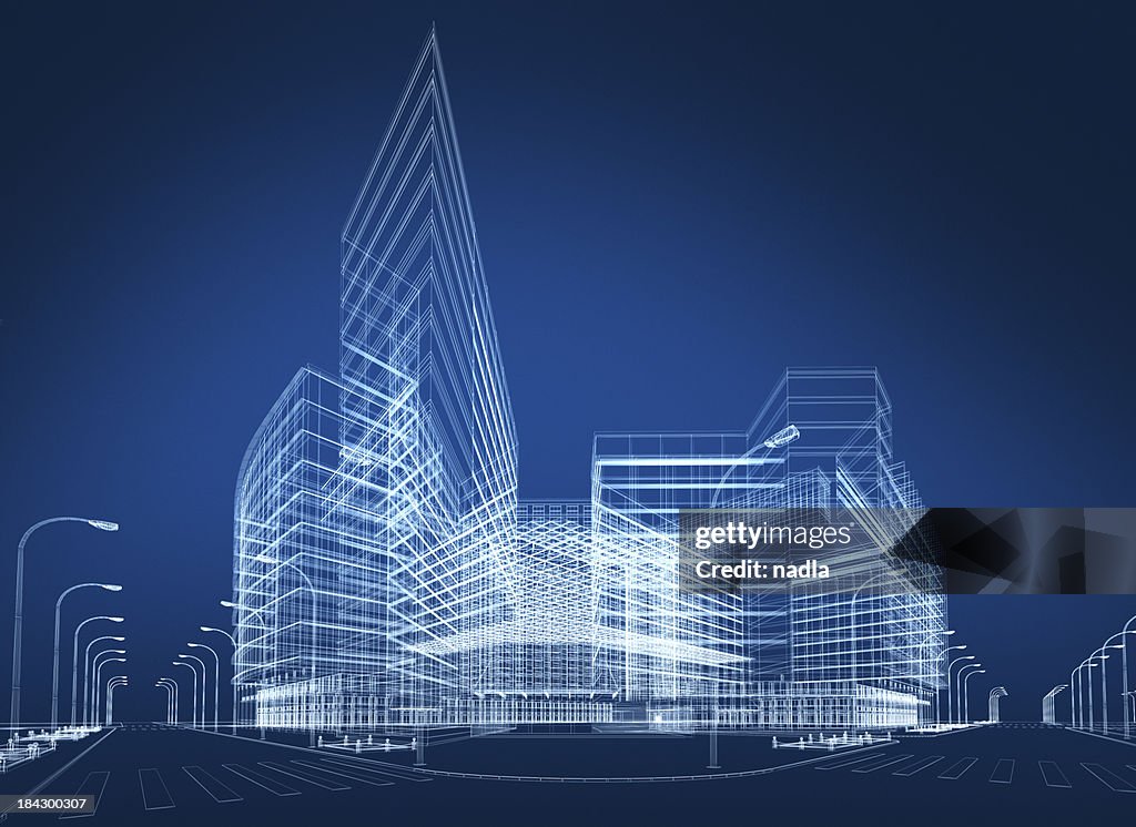 3 D arquitectura abstracto