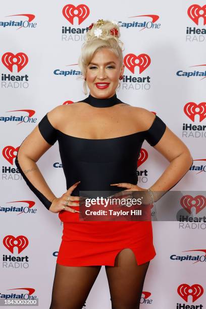 Joelle James attends the 2023 Z100 Jingle Ball at Madison Square Garden on December 08, 2023 in New York City.