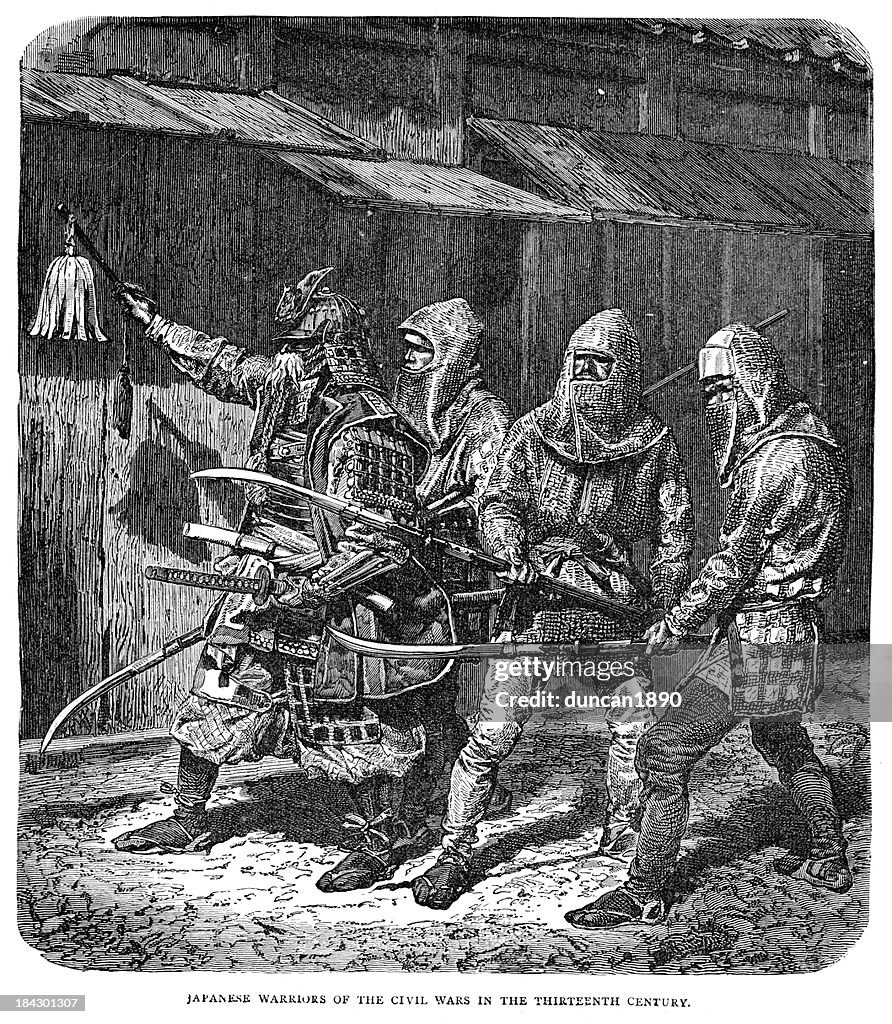 Japanese Warriors of the 13th Century