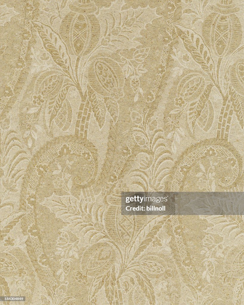 Faded paper with floral ornament