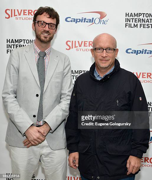 Hamptons International Film Festival Artistic Director David Nugent and director Alex Gibney attend the 21st Annual Hamptons International Film...