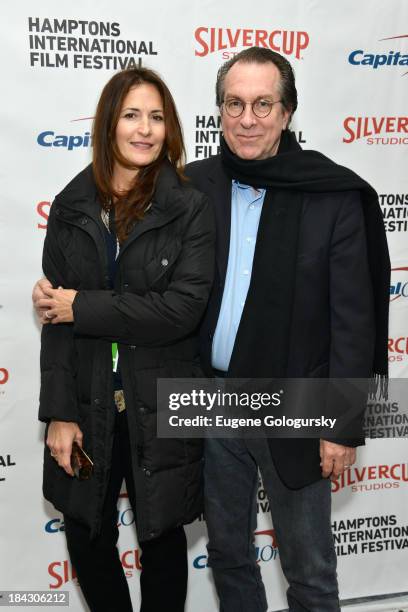 Gina Lynn Ficarotta and Variety Vice President and Executive Editor Steven Gaydos attend the 21st Annual Hamptons International Film Festival on...