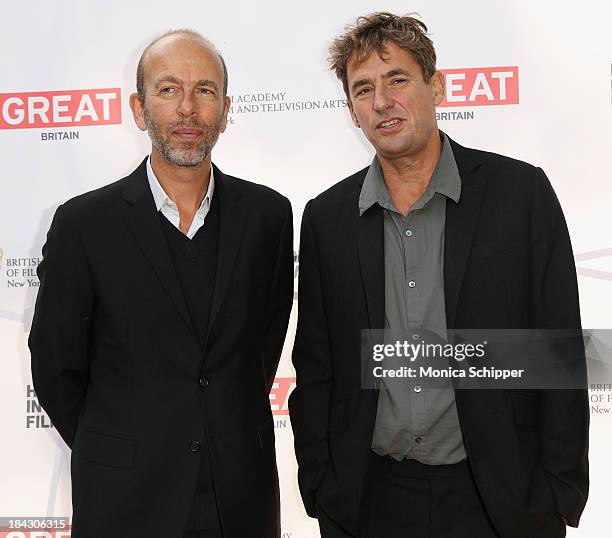 Eric Fellner and Tim Bevan attend the 21st Annual Hamptons International Film Festival on October 12, 2013 in East Hampton, New York.