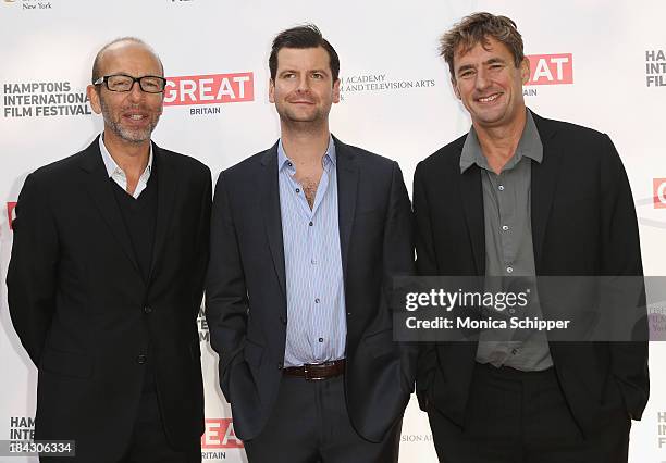 Eric Fellner, Luke Parker Bowles, and Tim Bevan attend the 21st Annual Hamptons International Film Festival on October 12, 2013 in East Hampton, New...