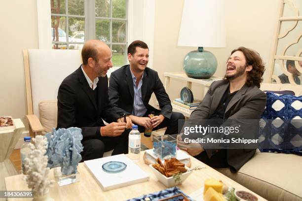 Eric Fellner, Luke Parker Bowles, and Edgar Wright attend the 21st Annual Hamptons International Film Festival on October 12, 2013 in East Hampton,...