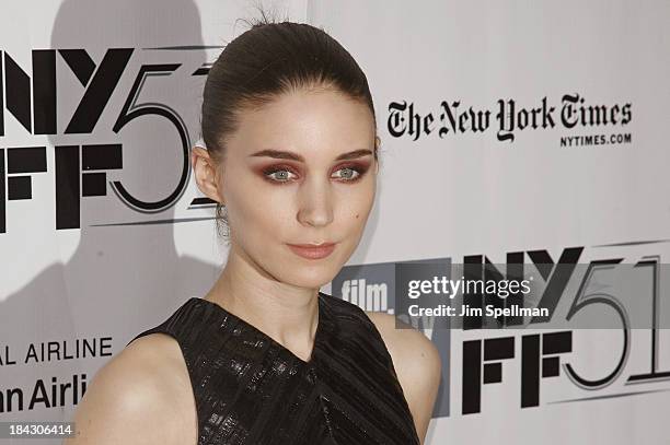 Actress Rooney Mara attends the Closing Night Gala Presentation Of "Her" during the 51st New York Film Festival at Alice Tully Hall at Lincoln Center...
