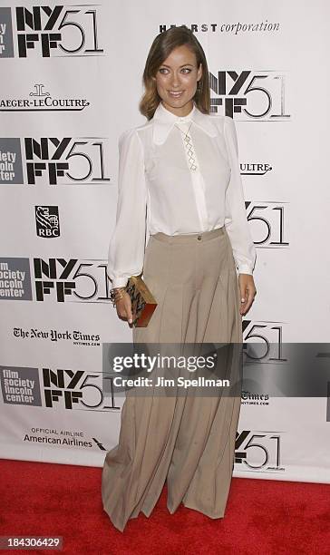 Actress Olivia Wilde attends the Closing Night Gala Presentation Of "Her" during the 51st New York Film Festival at Alice Tully Hall at Lincoln...