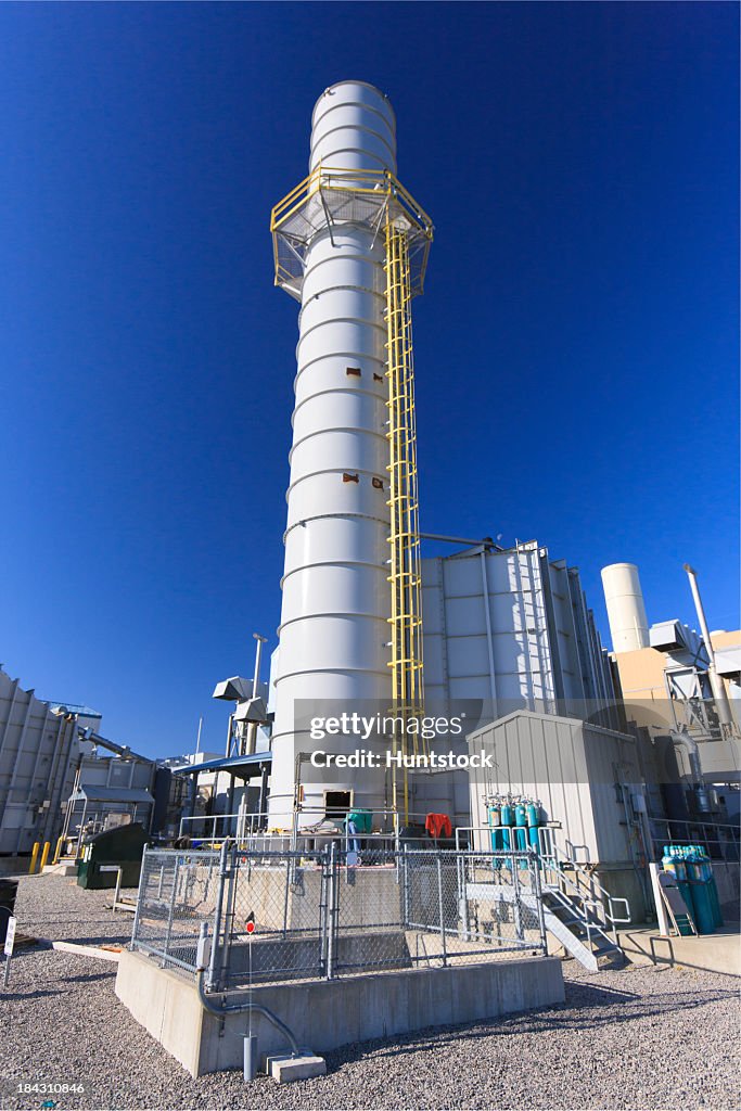 Gas turbine exhaust stack at an Electric cogeneration plant