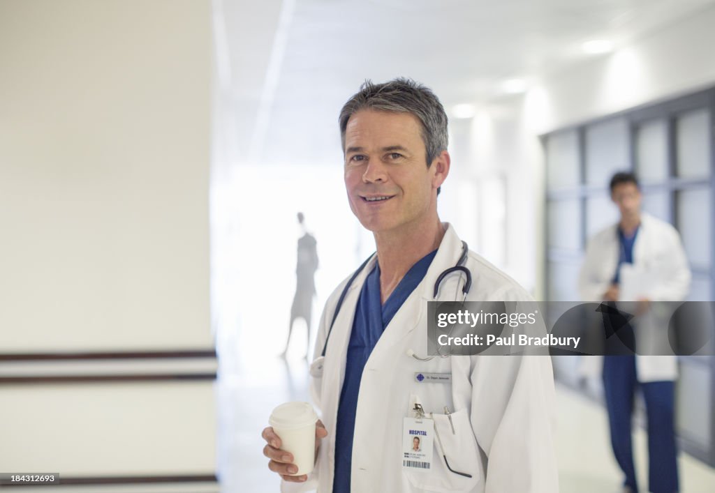 Doctor smiling in hospital