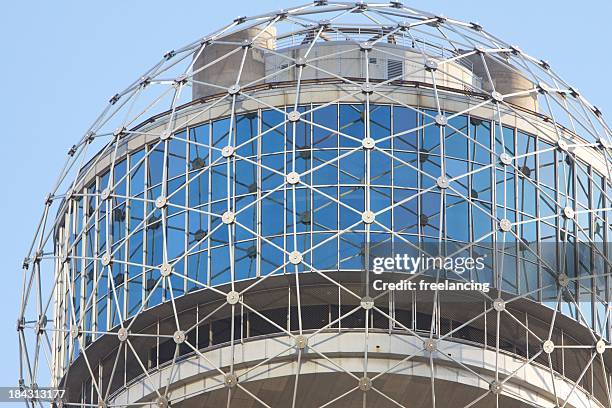 famous ball atop reunion tower in dallas - dallas stock pictures, royalty-free photos & images