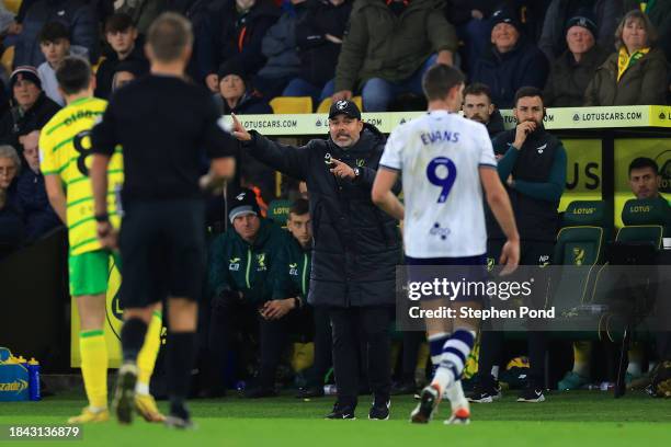 David Wagner, Manager of Norwich City during the Sky Bet Championship match between Norwich City and Preston North End at Carrow Road on December 09,...