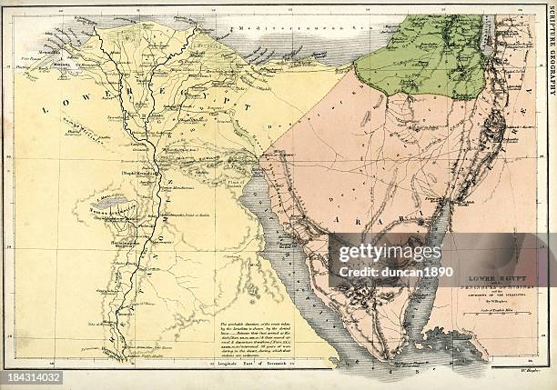 アンティークの地図の下のエジプト - 古代エジプト点のイラスト素材／クリップアート素材／マンガ素材／アイコン素材