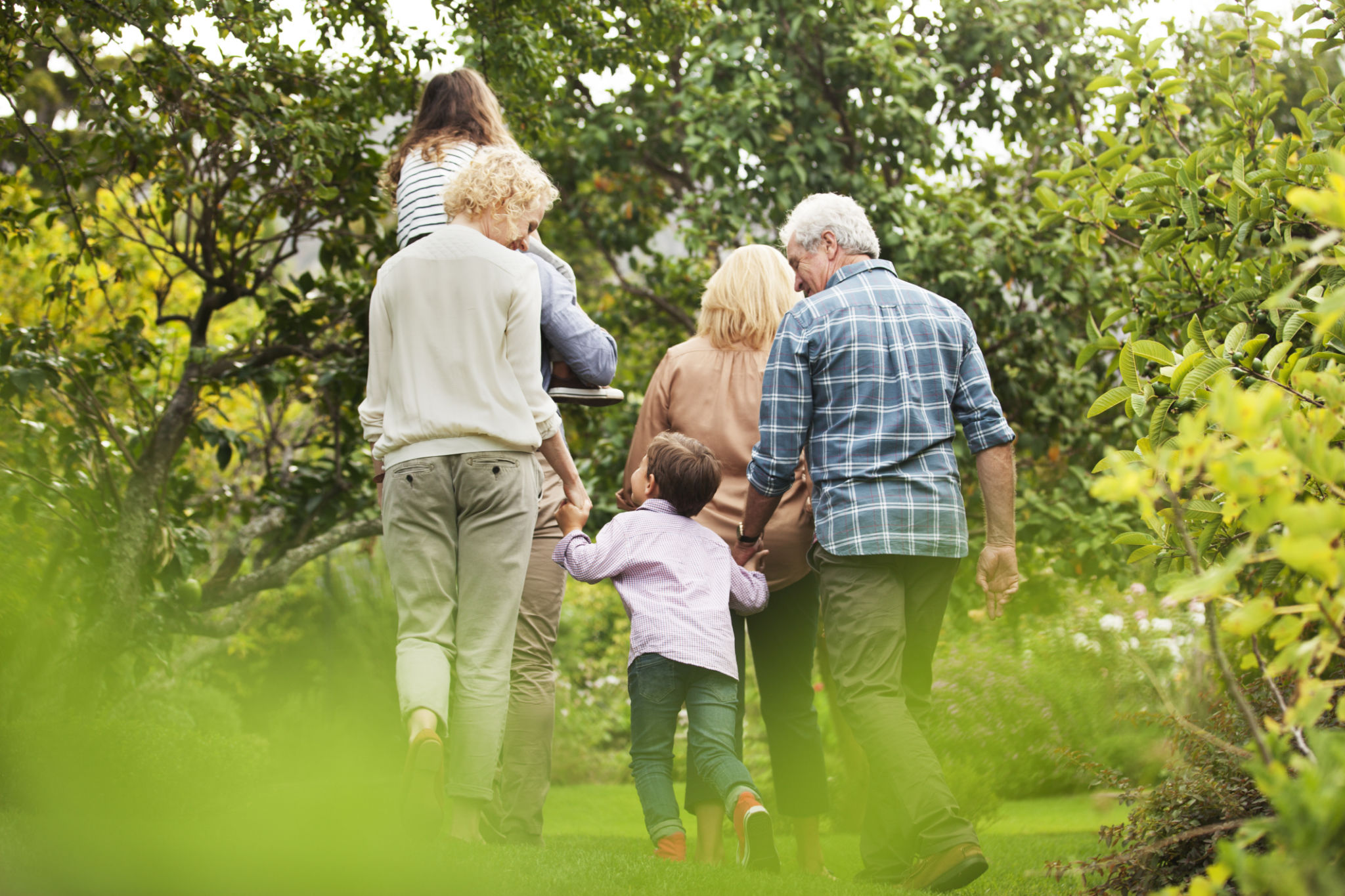 family with children outdoors