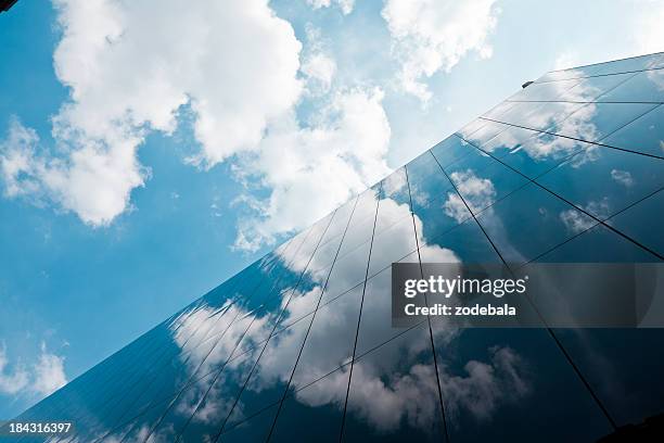 london corporate buildings - building reflection stock pictures, royalty-free photos & images