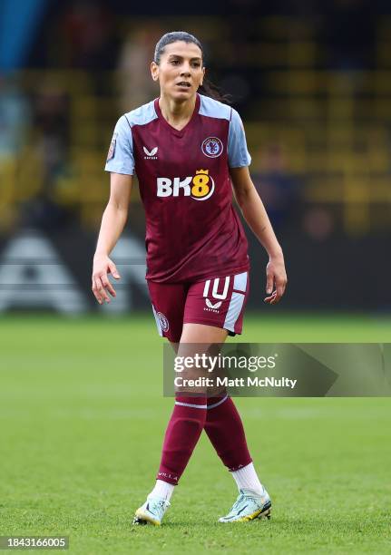 Kenza Dali of Aston Villa during the Barclays Women´s Super League match between Manchester City and Aston Villa at Manchester City Academy Stadium...