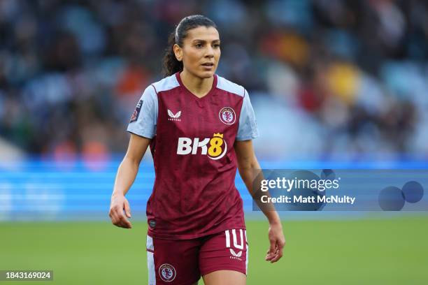 Kenza Dali of Aston Villa looks on during the Barclays Women´s Super League match between Manchester City and Aston Villa at Manchester City Academy...