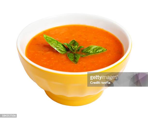 tomato soup - soup stock pictures, royalty-free photos & images