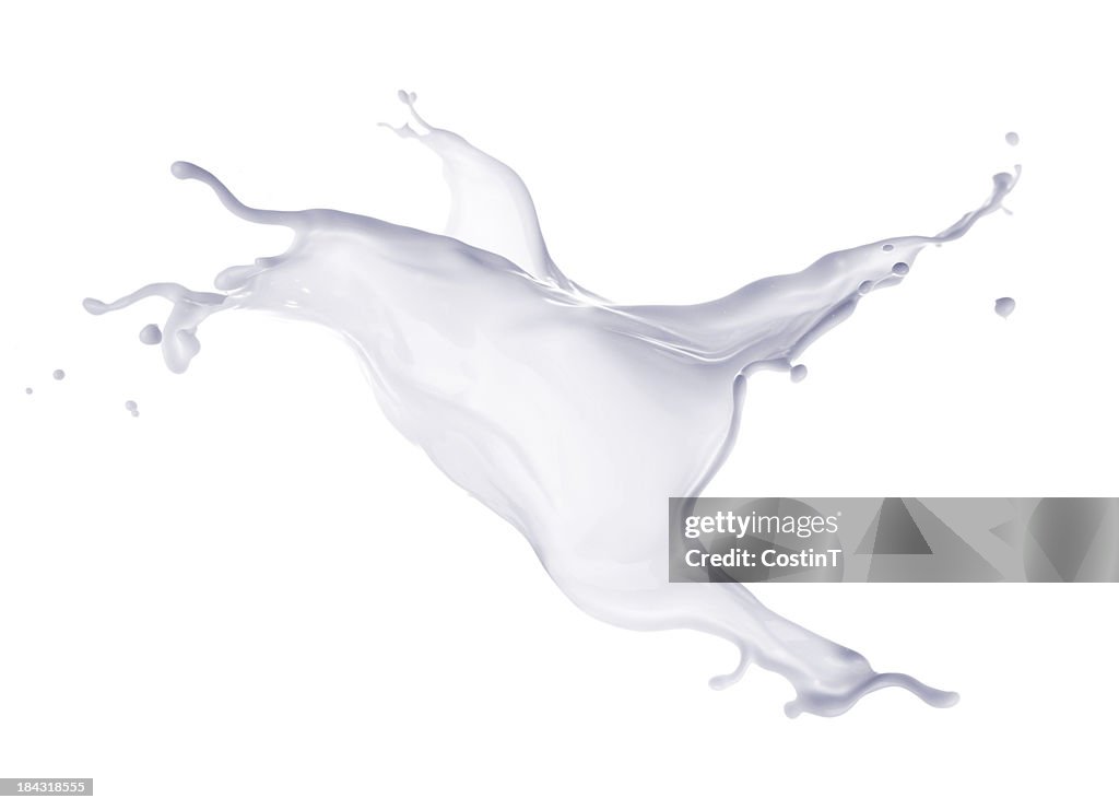 Milk splash Isoliert