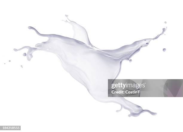 milk splash isolated - milk stockfoto's en -beelden
