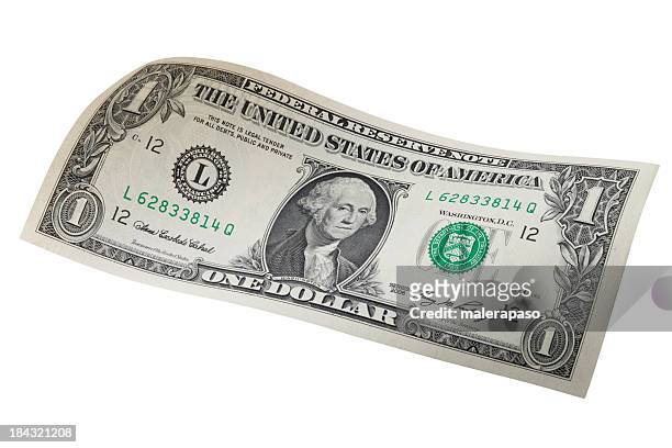 billete de un dólar - billete de banco fotografías e imágenes de stock
