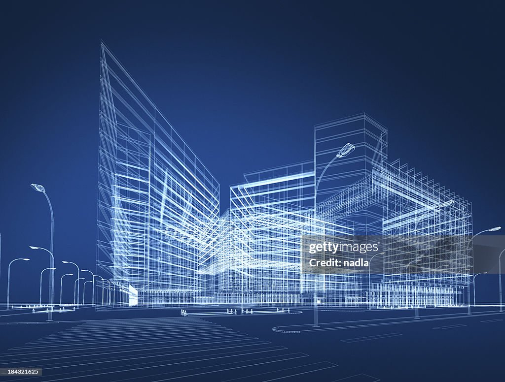 3 D arquitectura abstracto