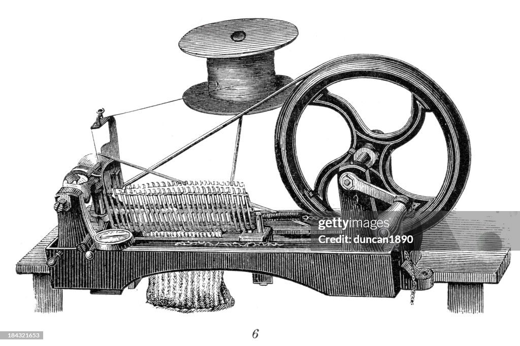 Retro Machinery Knitting Machine High-Res Vector Graphic - Getty Images