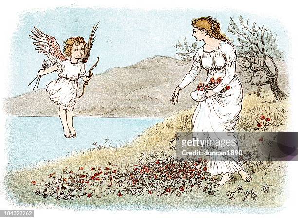 cupid - jane austen stock illustrations